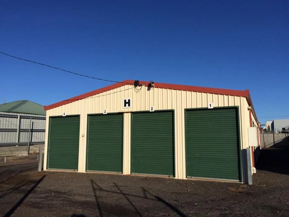 Front of H block storage units
