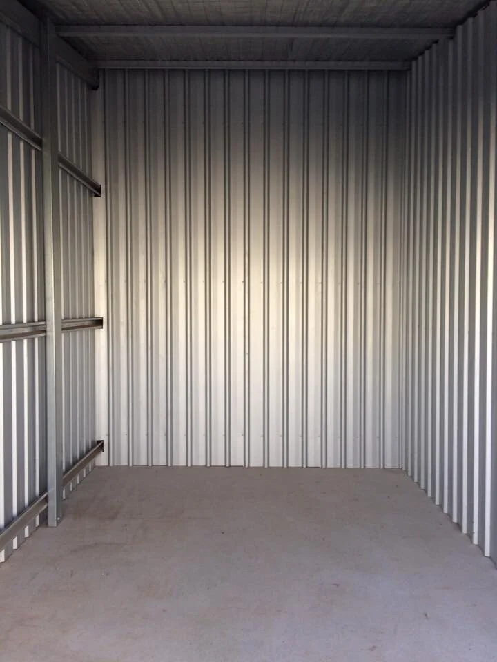 Inside an empty storage unit